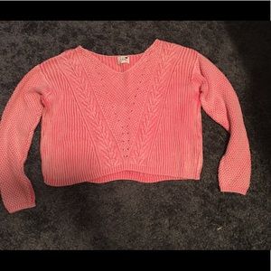 Pink LA Hearts Crop Top Sweater
